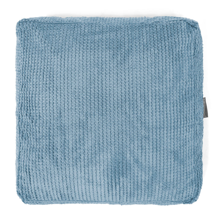 Grand Coussin de Sol - Pompon Bleu Ciel 03
