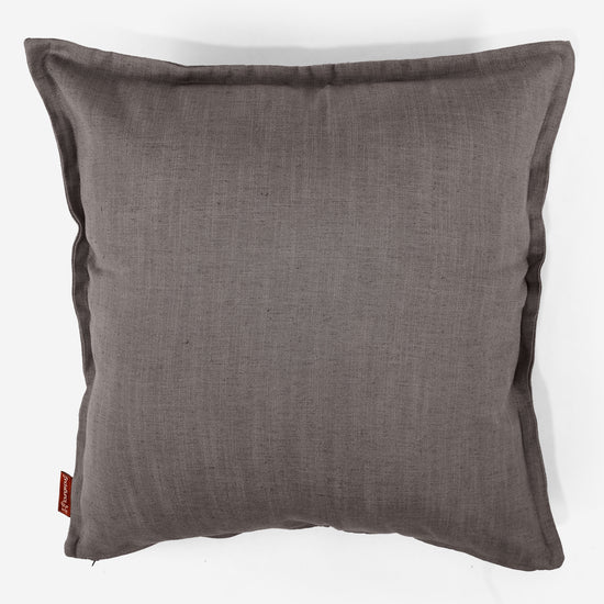 Grand Housse de Coussin 70 x 70cm - Aspect Lin Gris Ardoise  01