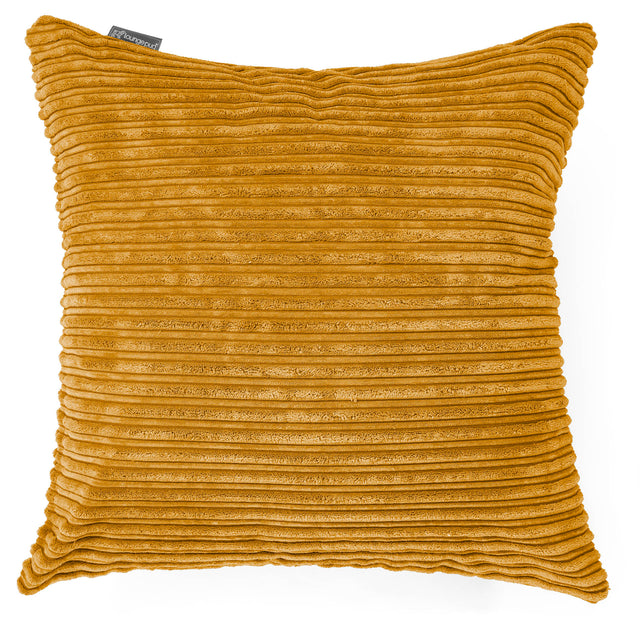 Grand Housse de Coussin 70 x 70cm - Côtelé Miel doré 01