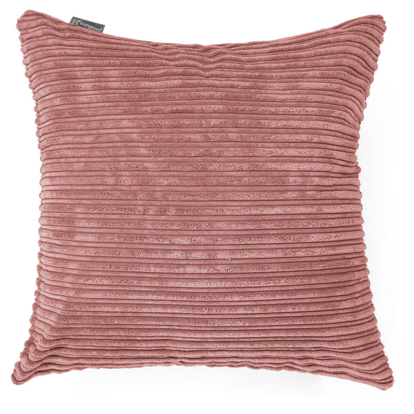 Grand Housse de Coussin 70 x 70cm - Côtelé Pêche 01