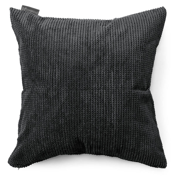 Grand Housse de Coussin 70 x 70cm - Pompon Noir 01
