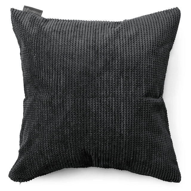 Grand Housse de Coussin 70 x 70cm - Pompon Noir 01