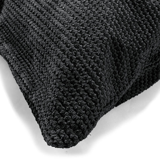 Grand Housse de Coussin 70 x 70cm - Pompon Noir 03
