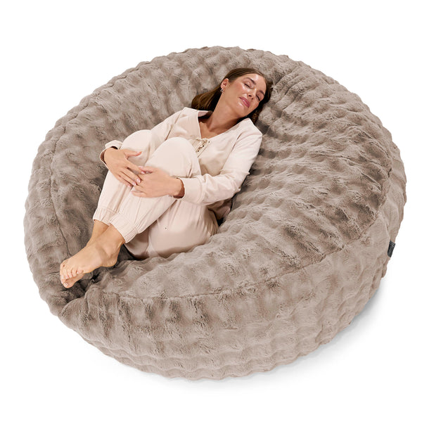 Canapé Pouf Géant Grande Mammouth - Fausse Fourrure à Bulles Vison