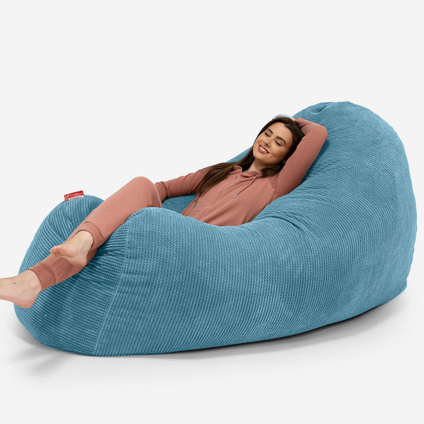 Gros Pouf Canapé Housse de Remplacement - Pompon 01