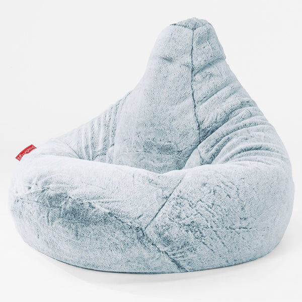 Pouf Poire Gamer Housse de Remplacement - Fausse Fourrure Lapin 01