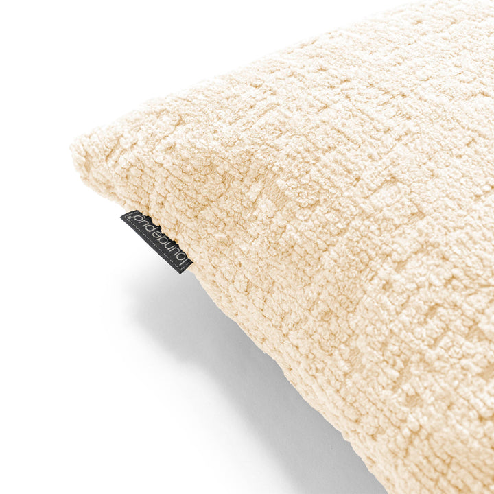 Housse de Coussin 47 x 47cm - Chenille Luxe Ivoire 02