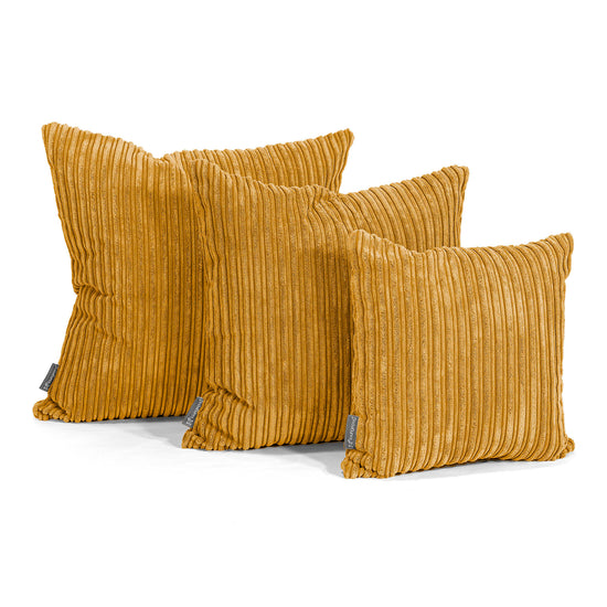 Housse de Coussin 47 x 47cm - Côtelé Miel doré 02