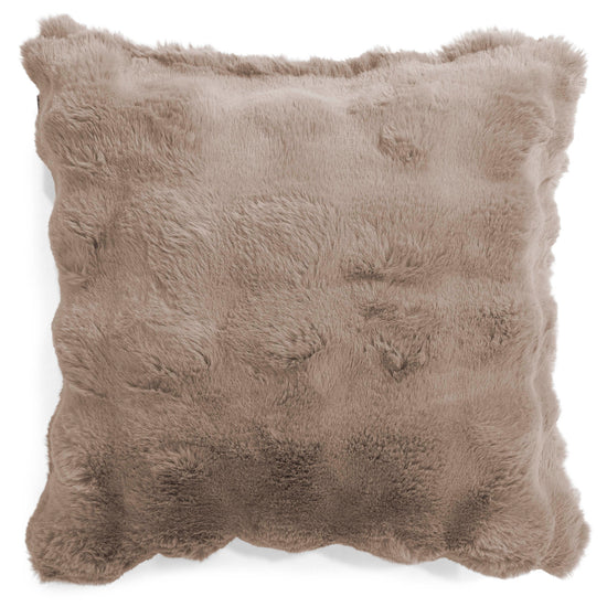 Housse de Coussin 47 x 47cm - Fausse Fourrure à Bulles Vison 01