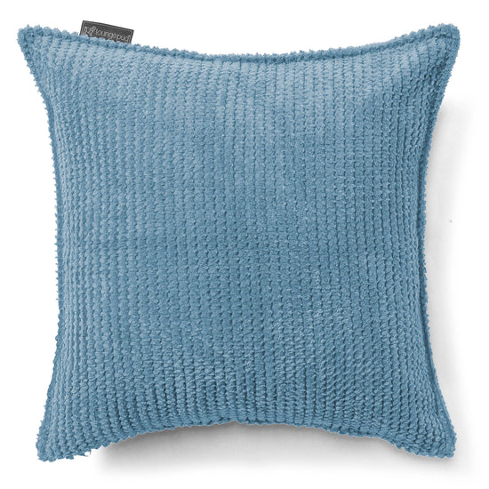 Housse de Coussin 47 x 47cm - Pompon Bleu Ciel 01