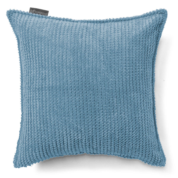 Housse de Coussin 47 x 47cm - Pompon Bleu Ciel 01