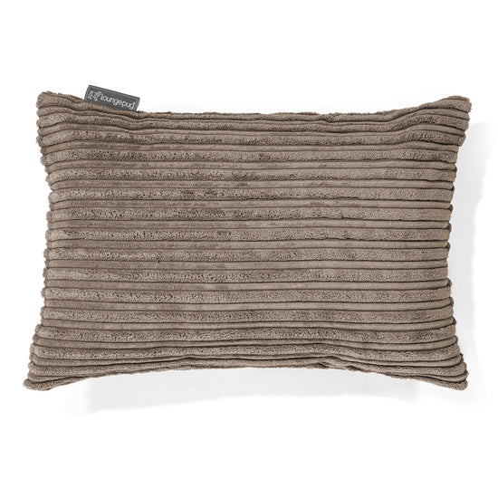 Housse de Coussin Rectangulaire 35 x 50cm - Côtelé Grège 01