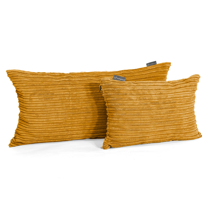 Housse de Coussin Rectangulaire 35 x 50cm - Côtelé Miel doré 03