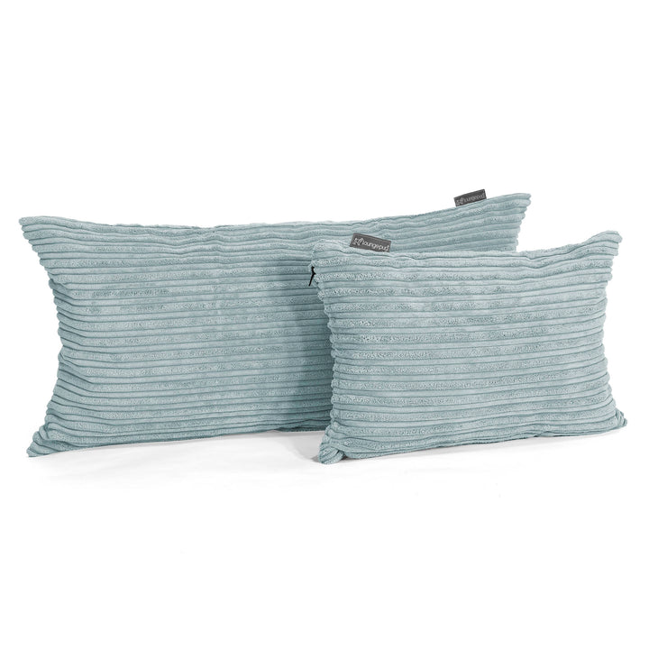 Housse de Coussin Rectangulaire 35 x 50cm - Côtelé Verte Menthe 03