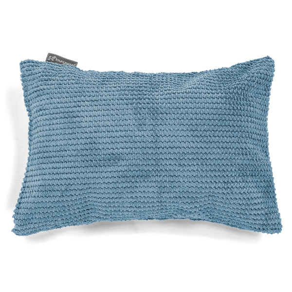 Housse de Coussin Rectangulaire 35 x 50cm - Pompon Bleu Ciel 01