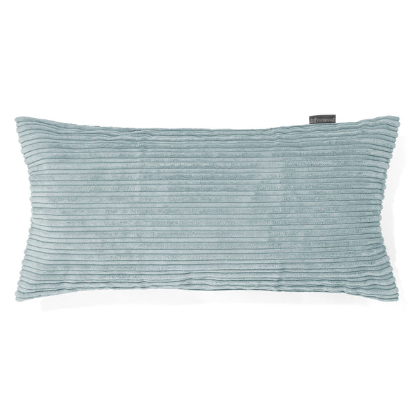 Housse de Coussin Rectangulaire Géant 40 x 70cm - Côtelé Verte Menthe 01