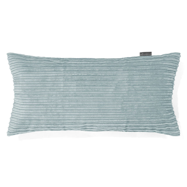 Housse de Coussin Rectangulaire Géant 40 x 70cm - Côtelé Verte Menthe 01
