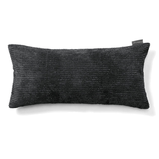 Housse de Coussin Rectangulaire Géant 40 x 70cm - Pompon Noir 01