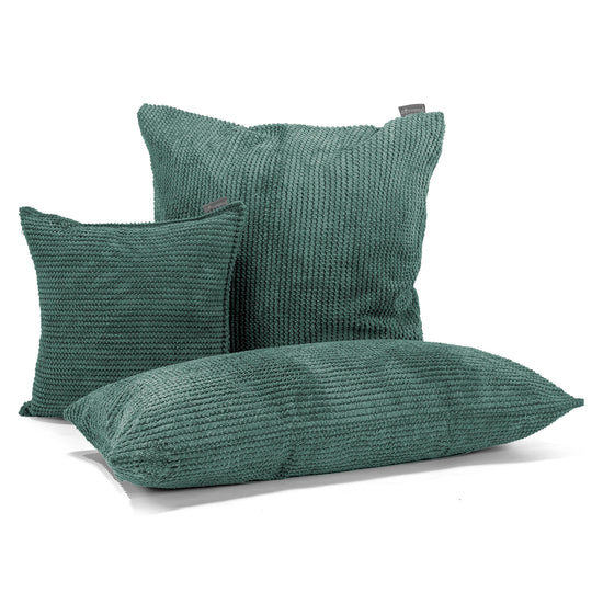 Housse de Coussin Rectangulaire Géant 40 x 70cm - Pompon Vert Mousse 03