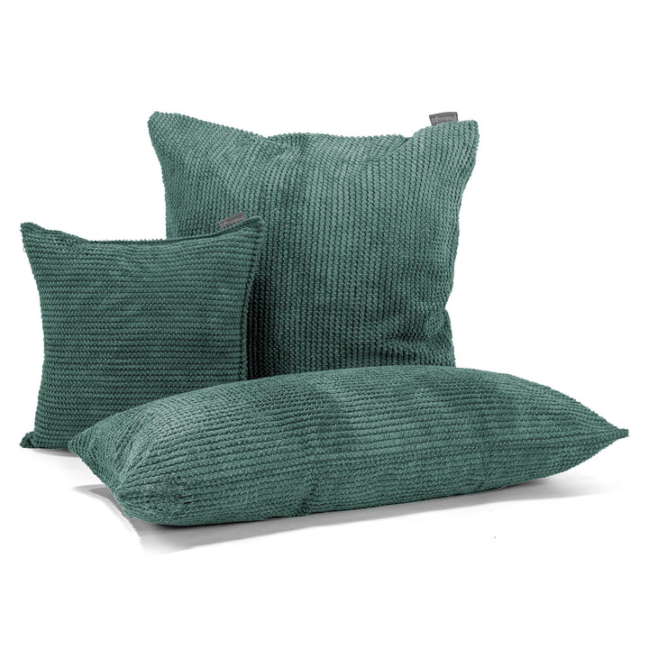 Housse de Coussin Rectangulaire Géant 40 x 70cm - Pompon Vert Mousse 03
