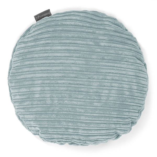 Housse de Coussin Rond 50cm - Côtelé Verte Menthe 01