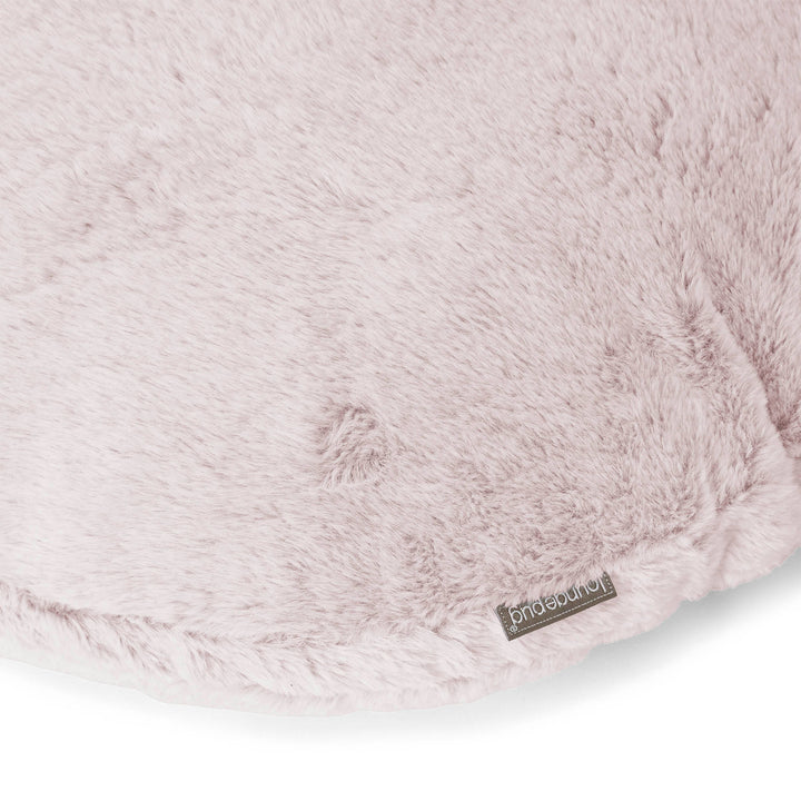 Housse de Coussin Rond 50cm - Fausse Fourrure Lapin Rose Pastel 02