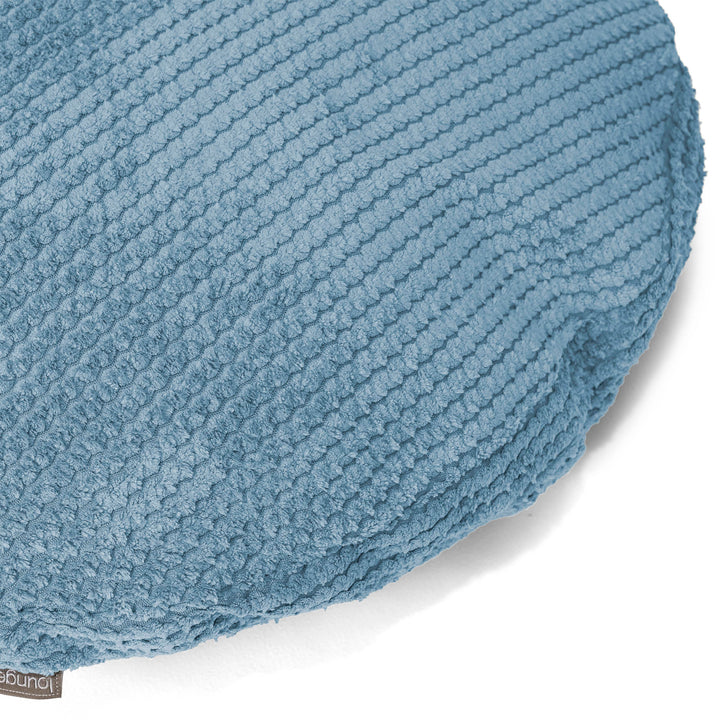 Housse de Coussin Rond 50cm - Pompon Bleu Ciel 02