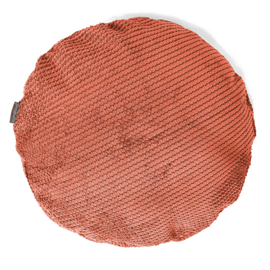 Housse de Coussin Rond 50cm - Pompon Citrouille 01