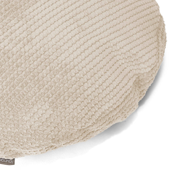 Housse de Coussin Rond 50cm - Pompon Ivoire 02