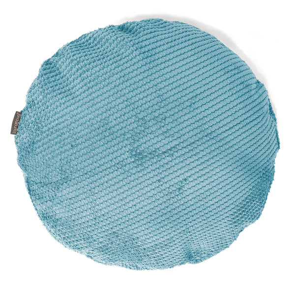 Housse de Coussin Rond 50cm - Pompon Mer Égée 01