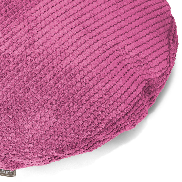 Housse de Coussin Rond 50cm - Pompon Rose 02