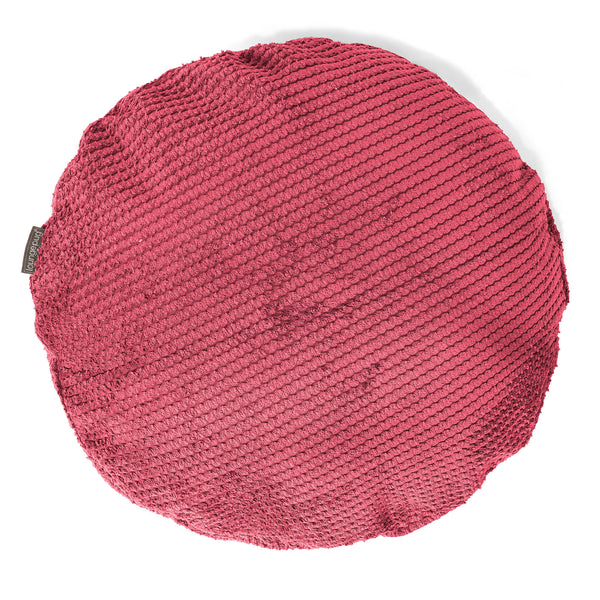 Housse de Coussin Rond 50cm - Pompon Rouge pastel 01