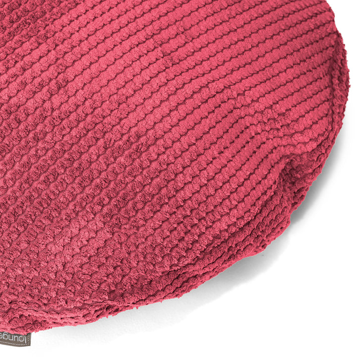 Housse de Coussin Rond 50cm - Pompon Rouge pastel 02
