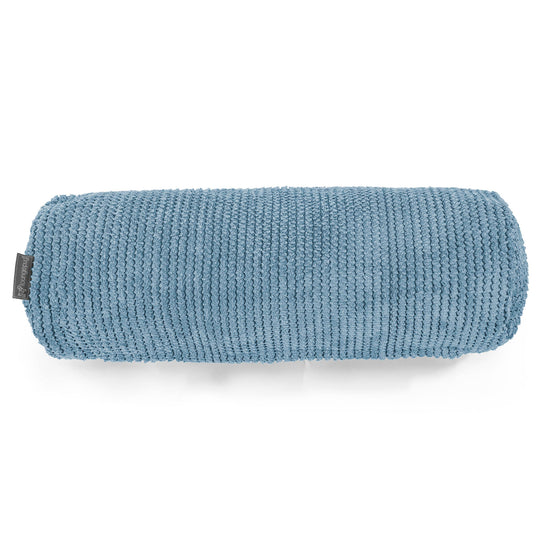 Housse de Traversin 20 x 55cm - Pompon Bleu Ciel 02