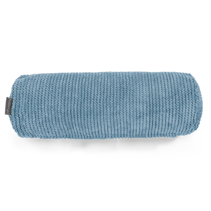 Housse de Traversin 20 x 55cm - Pompon Bleu Ciel 02
