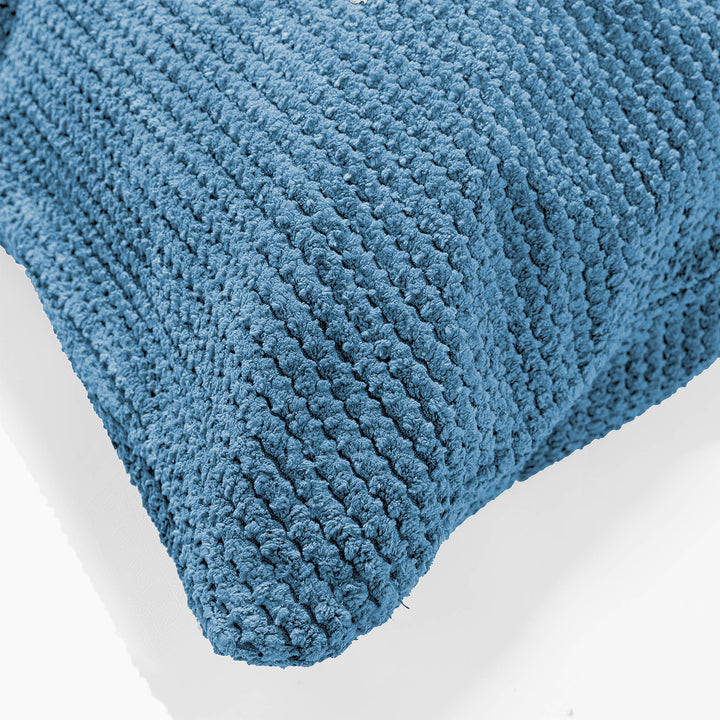 Housse de Traversin 20 x 55cm - Pompon Bleu Ciel 03