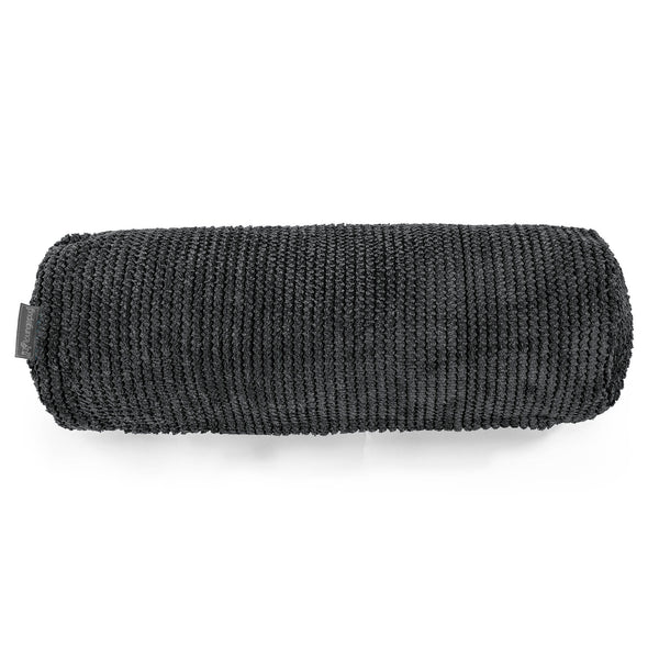 Housse de Traversin 20 x 55cm - Pompon Noir 01