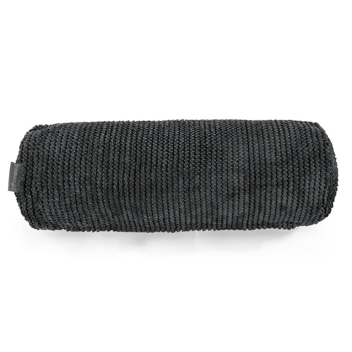 Housse de Traversin 20 x 55cm - Pompon Noir 02
