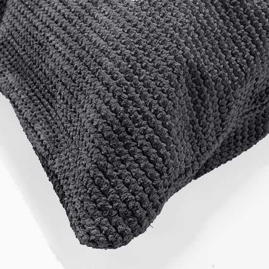 Housse de Traversin 20 x 55cm - Pompon Noir 03