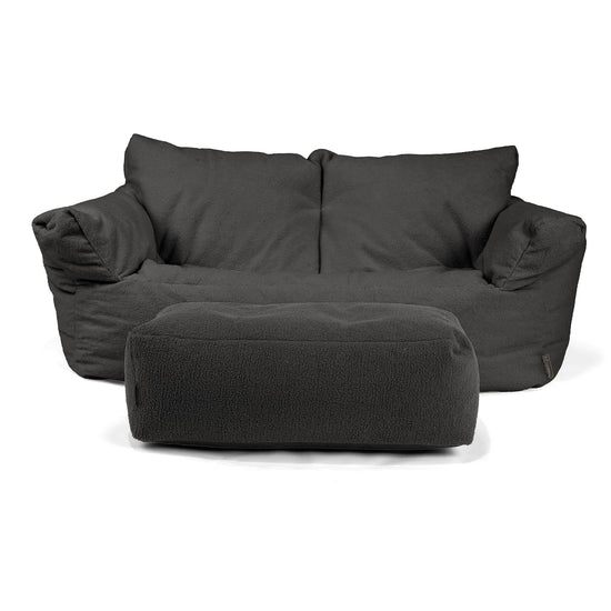 Joséphine Canapé Pouf - Bouclé Anthracite 02