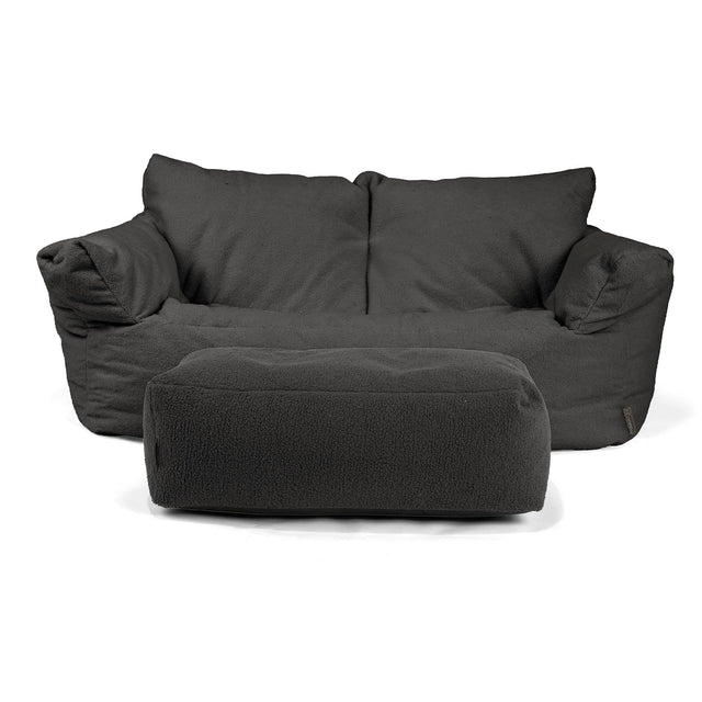 Joséphine Canapé Pouf - Bouclé Anthracite 02