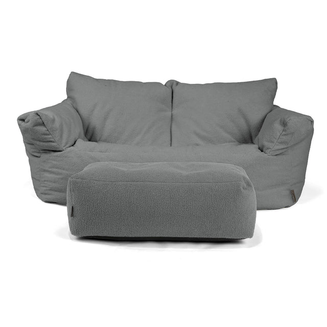 Joséphine Canapé Pouf - Bouclé Gris 02