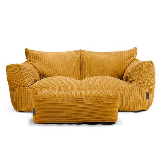 Joséphine Canapé Pouf - Côtelé Miel doré 02