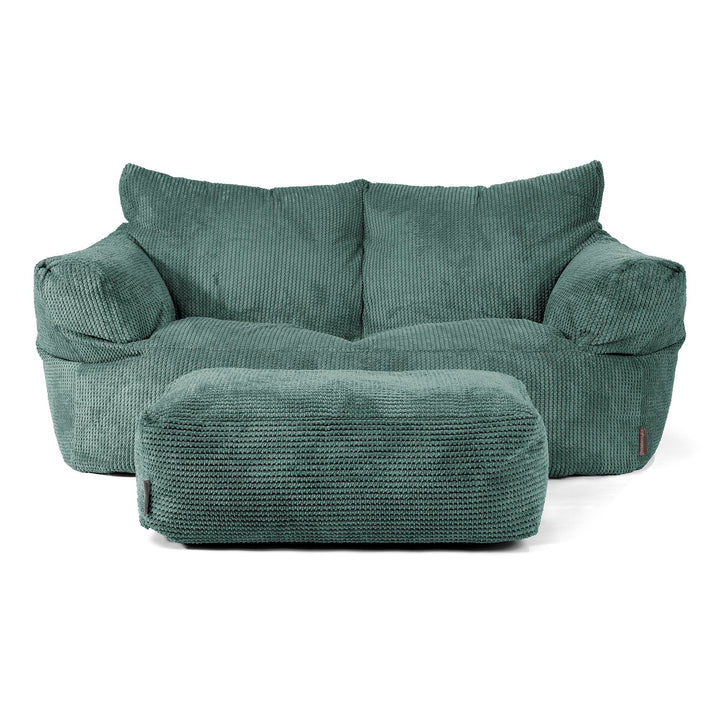 Joséphine Canapé Pouf - Pompon Vert Mousse 02