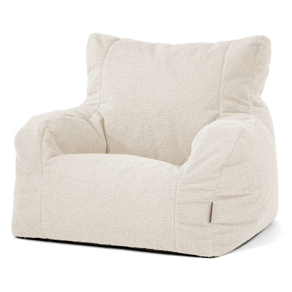 Joséphine Pouf Fauteuil Design - Bouclé Ivoire 01
