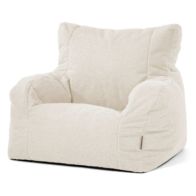 Joséphine Pouf Fauteuil Design - Bouclé Ivoire 01