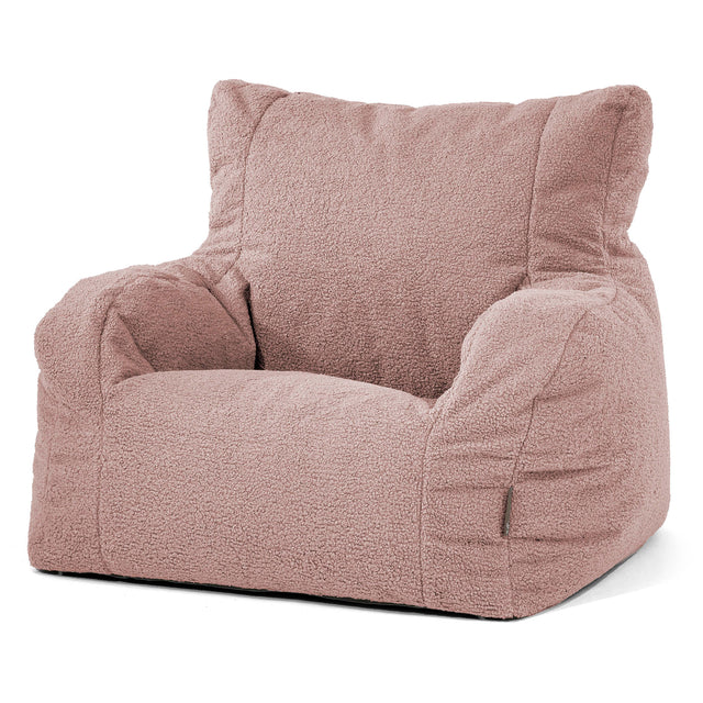 Joséphine Pouf Fauteuil Design - Bouclé Rose 01