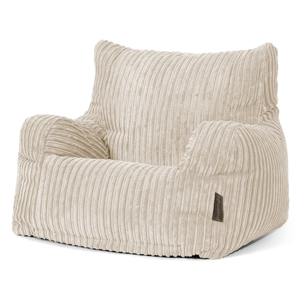 Joséphine Pouf Fauteuil Design - Côtelé Crème 01