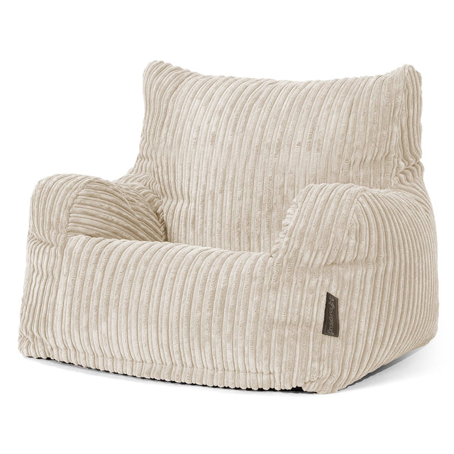 Joséphine Pouf Fauteuil Design - Côtelé Crème 01