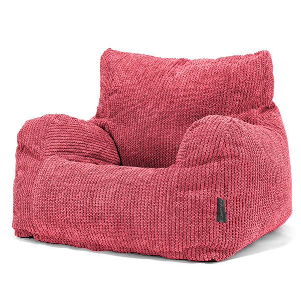 Joséphine Pouf Fauteuil Design - Pompon Rouge pastel 01